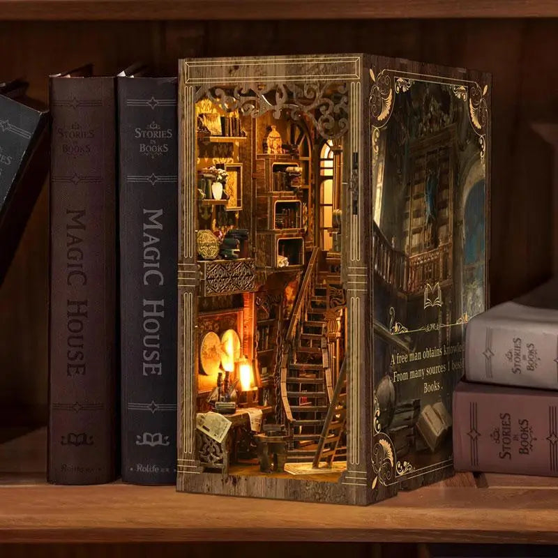 Ancient Book Collection Room Book Nook | Gear Drive DIY Kit Ancient Book Collection Room Book Nook | Gear Drive DIY Kit