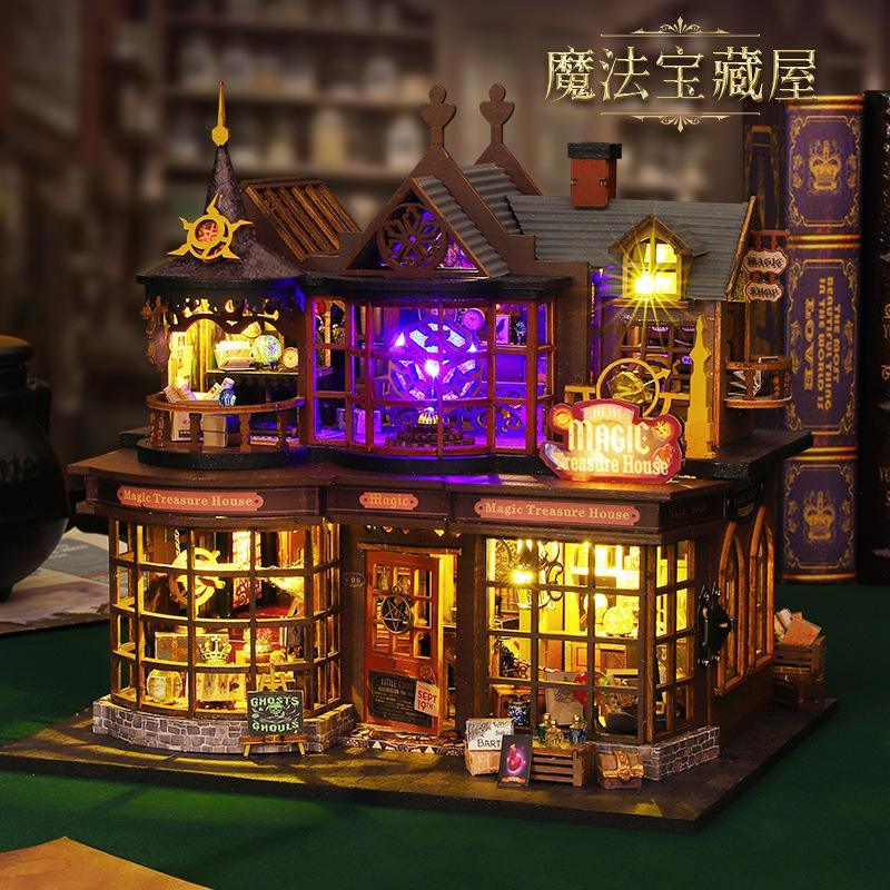 Kit Miniatura DIY – Casa Mágica – Diorama con Muebles, Luces LED y Detalles Encantados - Miniverse Studio