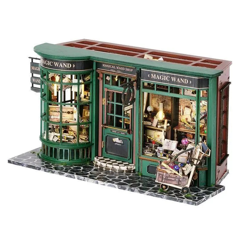 Miniature DIY Kit – Magical Wand Shop – Retro European-Style Cottage with Magical Elements