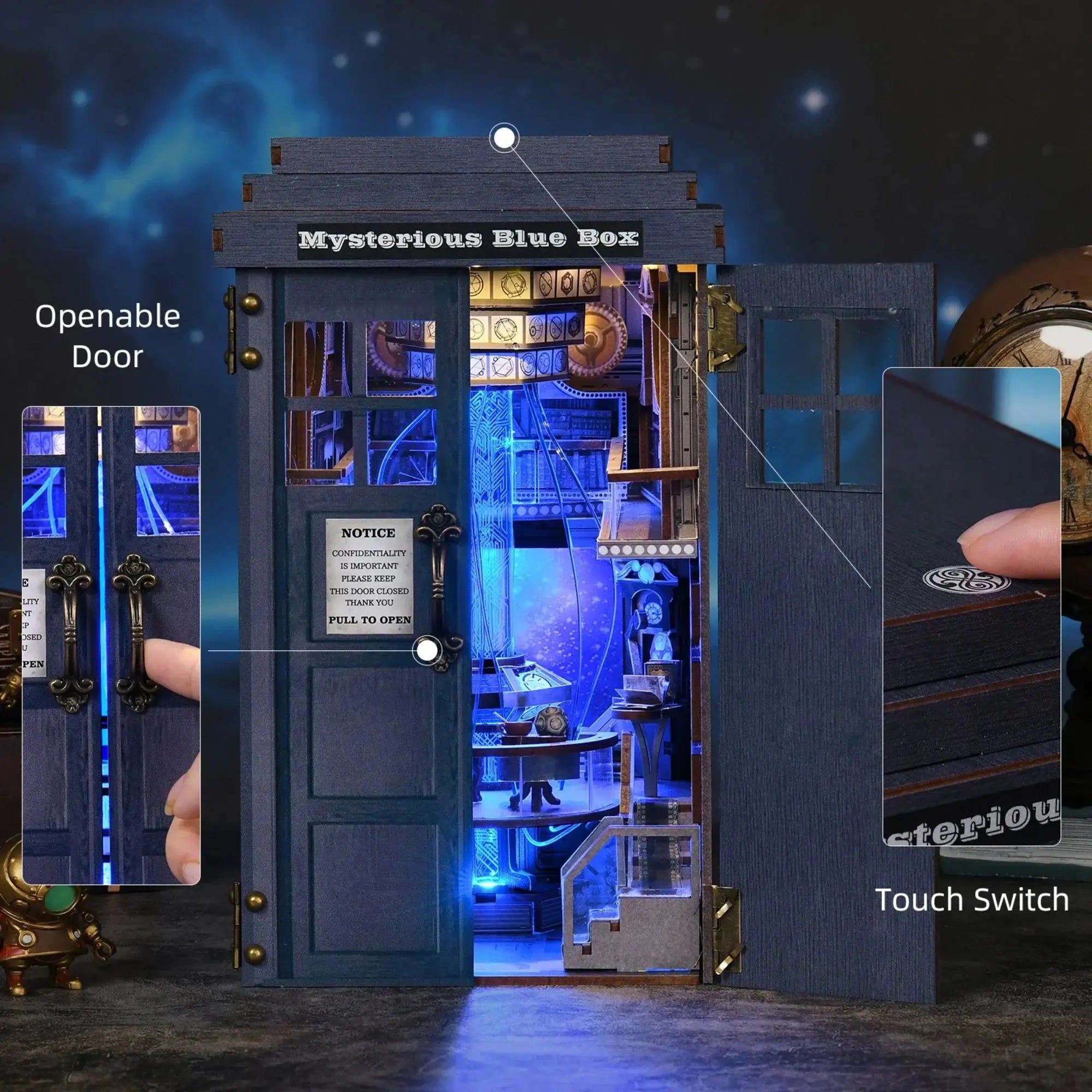 Book Nook DIY “Mysterious Blue Box” – TARDIS Diorama for Doctor Who Fans