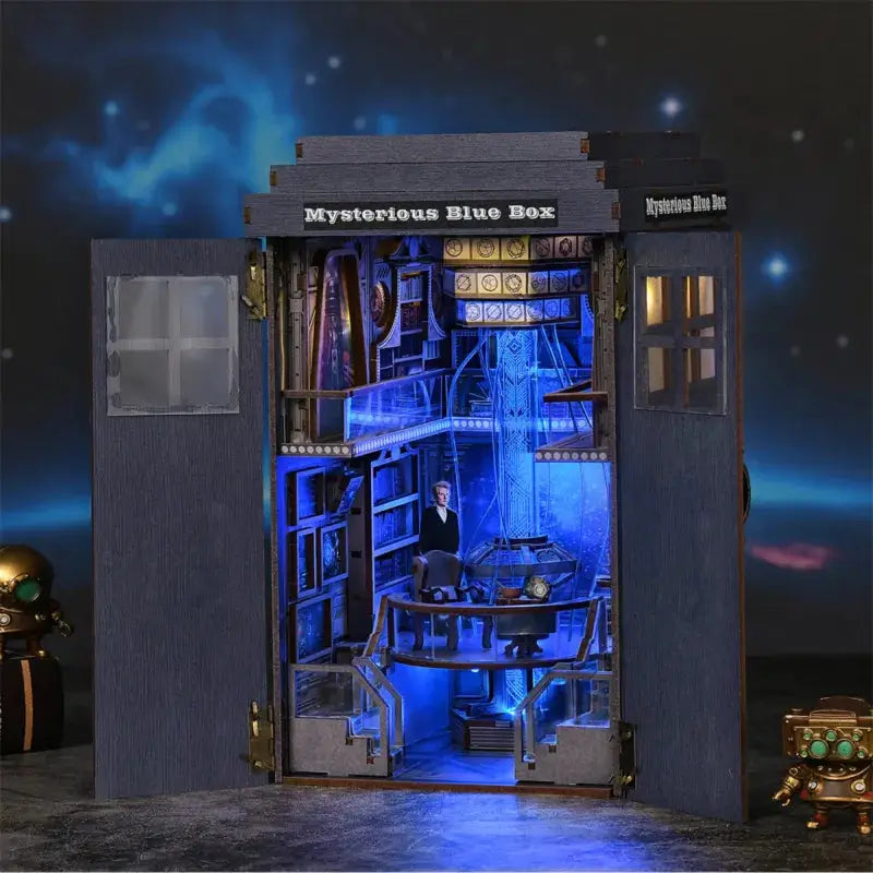 Book Nook DIY “Mysterious Blue Box” – TARDIS Diorama for Doctor Who Fans