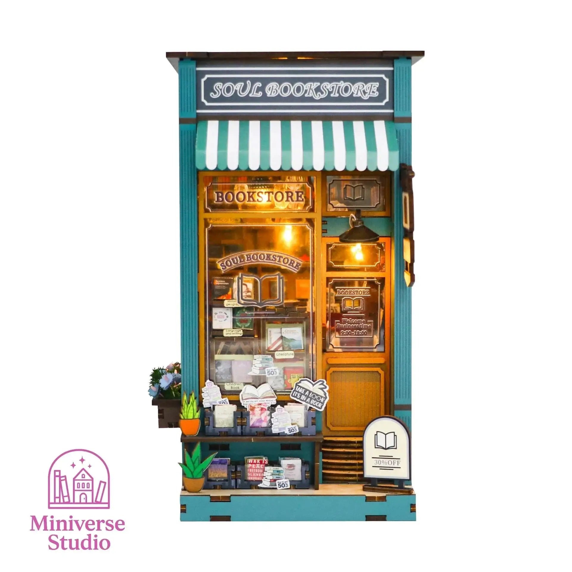 Book Nook DIY – 3D Library with LED Light