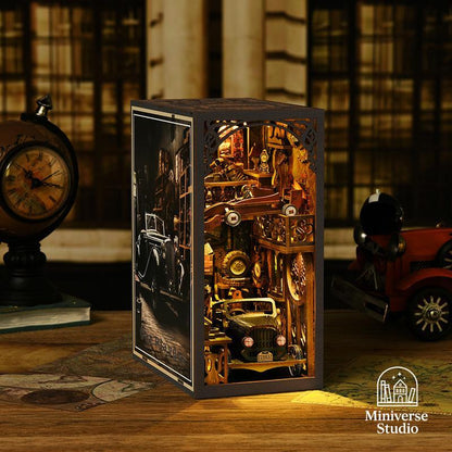 Book Nook: Kit DIY de Garaje Retro en Miniatura - Miniverse Studio - Miniverse Studio