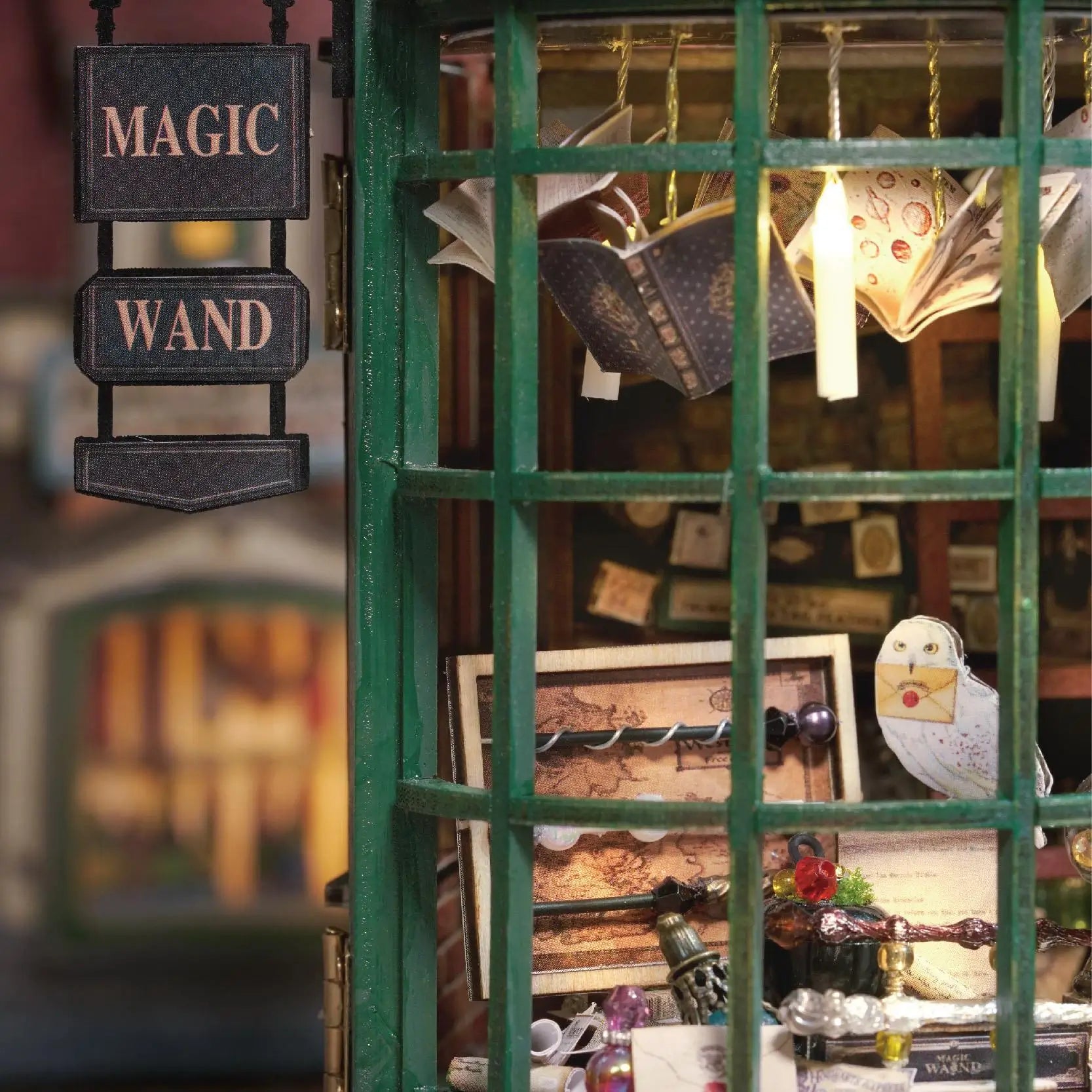 Miniature DIY Kit – Magical Wand Shop – Retro European-Style Cottage with Magical Elements