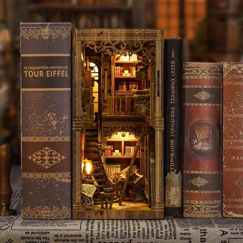 Book Nook DIY Kit – Miniature Antique Book Collection Room