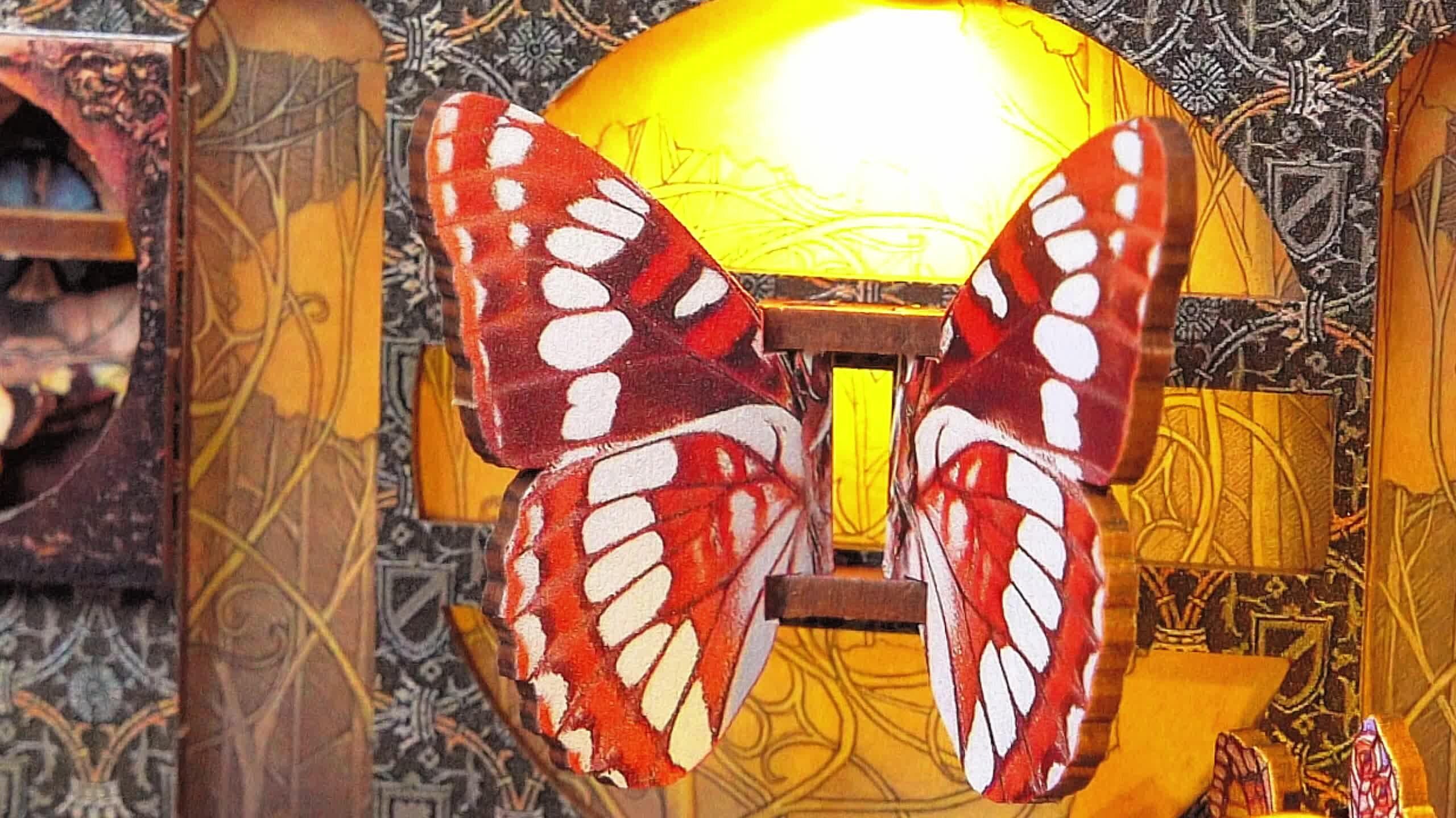 Butterfly Book Nook Kit – DIY Miniature Bookshelf Decor with LED Lights