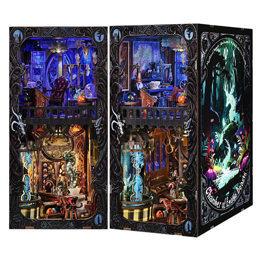 Gothic Fantasy Book Nook Kit (DIY) - The Collector’s Secret: Chamber of Exotic Beasts