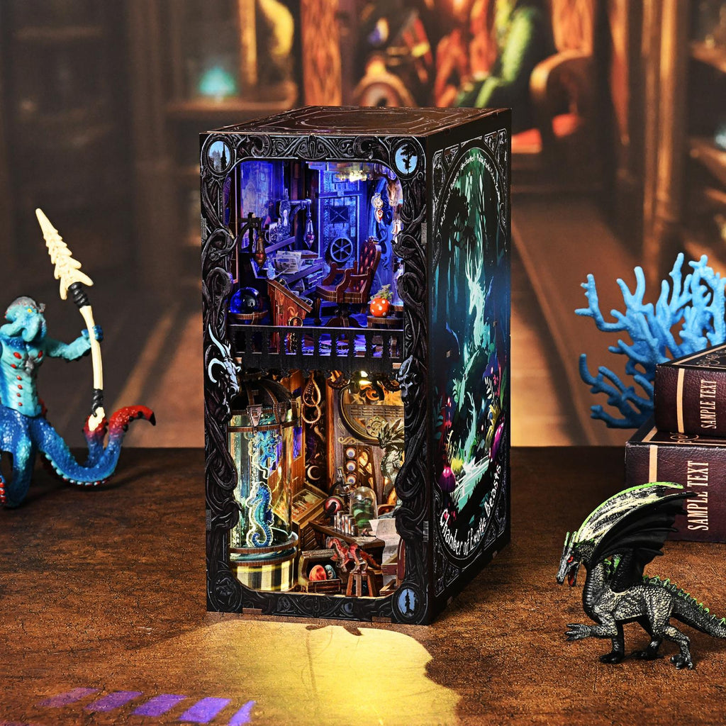Gothic Fantasy Book Nook Kit (DIY) - The Collector’s Secret: Chamber of Exotic Beasts