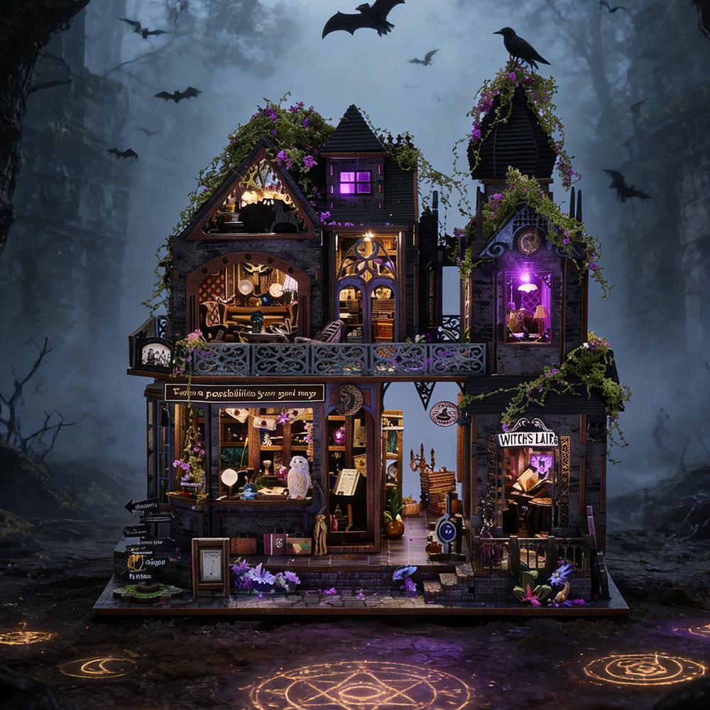 Magic Castle Book Nook DIY Kit Harry Potter Academy Bookshelf Insert Miniature Diorama