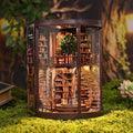 DIY Book Nook Kit Wisdom Rings Miniature Bookshelf Insert LED Dust Cover 3D - Book Nook DIY Kit | Miniverse Studio