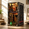 Book Nook Kit - Bloody Hotel Haunted Horror Bookshelf Insert DIY Miniature House LED