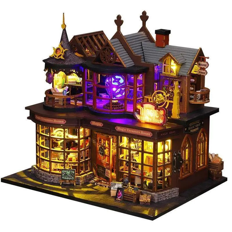 DIY Miniature Kit – Magic House Diorama with Furniture, LED Lights and Enchanted Details