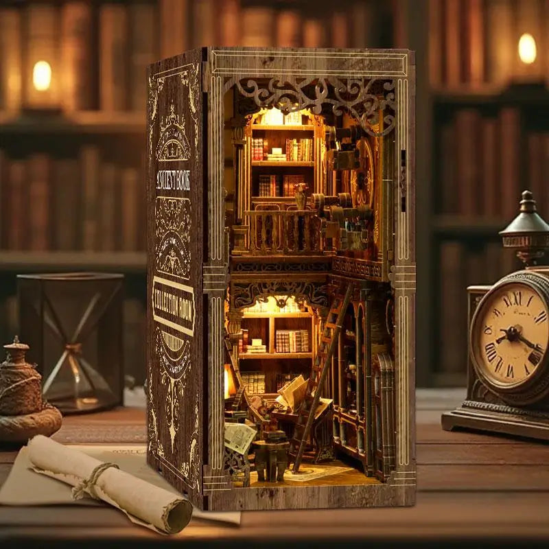Book Nook DIY Kit – Miniature Antique Book Collection Room