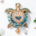 Sea Turtle Wall Clock Kit | DIY 3D Wooden Puzzle with Pendulum - product photo