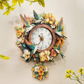 Hummingbird Wall Clock Kit | DIY 3D Wooden Puzzle with Pendulum - product photo