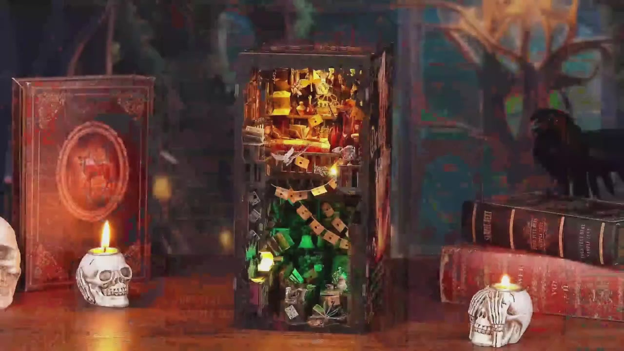 Book Nook "The House of Magic" – Diorama DIY de Escuela Mágica con Luces LED - Miniverse Studio