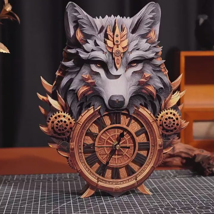 Orca Whale Wall Clock Kit | DIY 3D Wooden Puzzle with Pendulum - product video