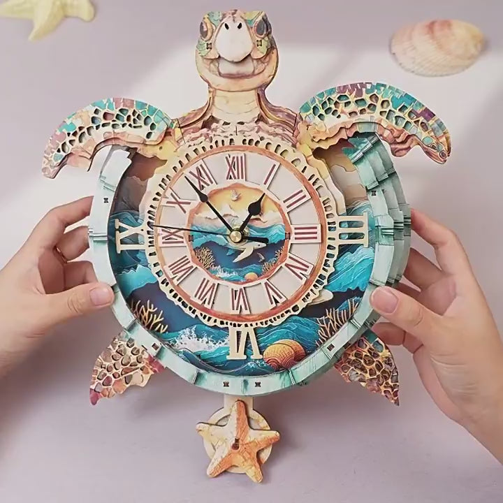 Sea Turtle Wall Clock - product video
