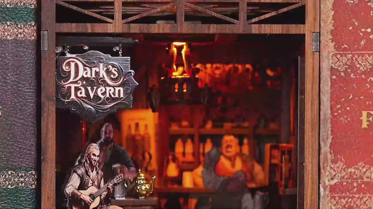 Video Book Nook Dark's Tavern Miniverse Studio®