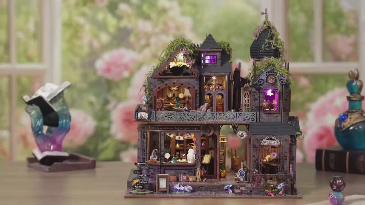 Magic Castle Book Nook DIY Kit Harry Potter Academy Bookshelf Insert Miniature Diorama