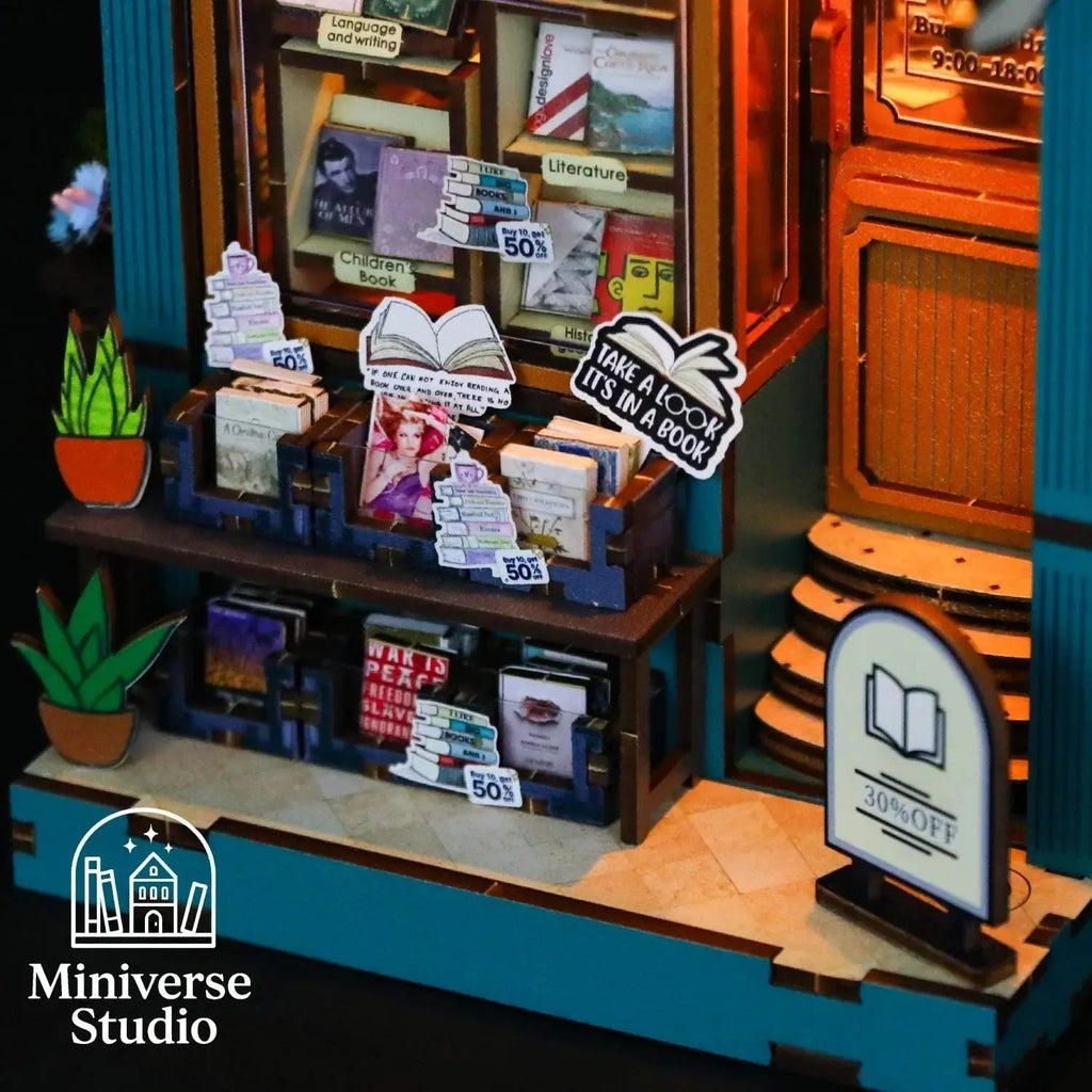 Book Nook DIY – 3D Library with LED Light