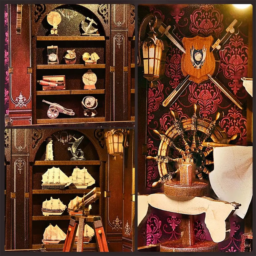 Book Nook "Voyage Memories" – DIY Maritime Exploration Diorama with LED Lights