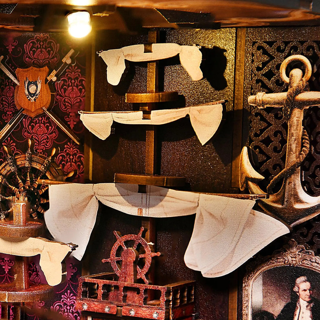 Book Nook "Voyage Memories" – DIY Maritime Exploration Diorama with LED Lights