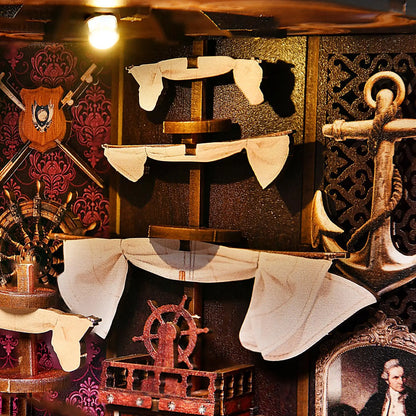 Book Nook "Voyage Memories" – DIY Maritime Exploration Diorama with LED Lights