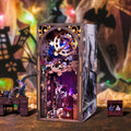 Judy’s Magical World Book Nook Kit with LED | Double‑Sided Witch House | DIY Fantasy Bookshelf Insert 