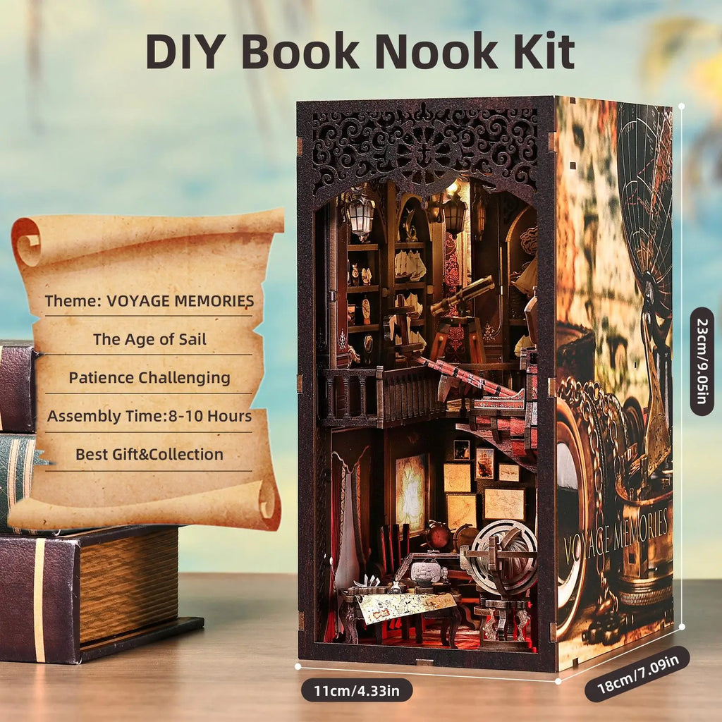 Book Nook "Voyage Memories" – DIY Maritime Exploration Diorama with LED Lights
