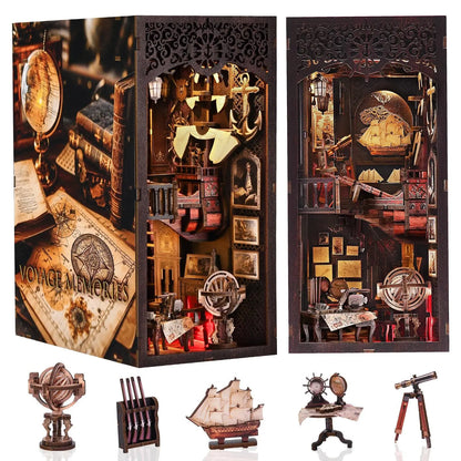 Book Nook "Voyage Memories" – DIY Maritime Exploration Diorama with LED Lights