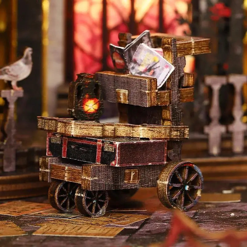 Miniature DIY Kit – Magical Wand Shop – Retro European-Style Cottage with Magical Elements