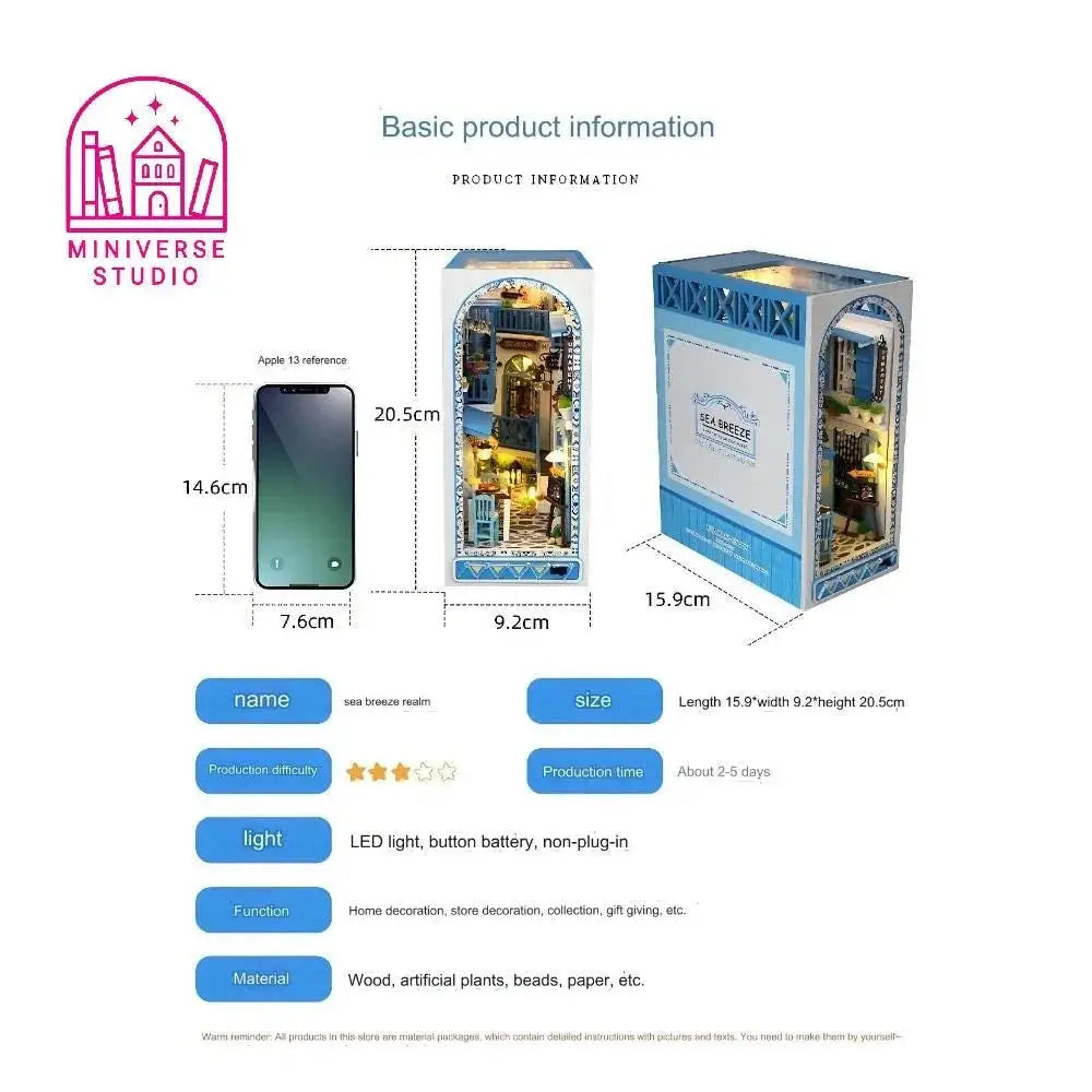 Book Nook DIY – Cozy Fishing Village with LED Light and Handcrafted Design